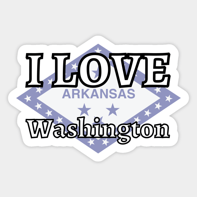 I LOVE Washington | Arkensas County Sticker by euror-design